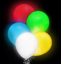 LED balionų rinkinys, 5 vnt.
