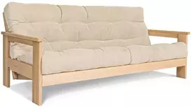 WOODMAN Sofa-lova, MEXICO, 210x105 cm, Kremo spalva