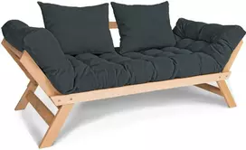 WOODMAN Sofa-lova, Allegro, 170x83 cm, Grafito spalva