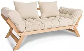 WOODMAN Sofa-lova, "Allegro", 170x83 cm, Kremo spalva