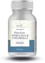 Grasole HAWAIIAN SPIRULINA & CHLORELLA, maisto papildas, 90 kaps.