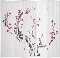 Homestyle4U Kambario pertvara, 220x2.2x179 cm, balta