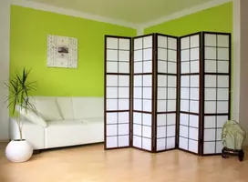 Homestyle4U Kambario pertvara, 220x2,2x175 cm, juoda