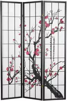 Homestyle4U Kambario pertvara, 132x2x179 cm, juoda, balta, raudona