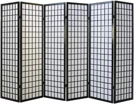 Homestyle4U Kambario pertvara, 264x2,2x175 cm, juoda