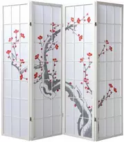 Homestyle4U Kambario pertvara, 176x2.2x179 cm, balta