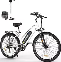 Elektrinis dviratis Hitway BK27, 28", 250W, 12Ah, baltas