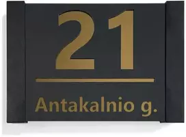 Namo numeris - Auksinė adreso lentelė LOFT 30x20cm