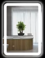 Homcom "Kleankin" vonios kambario veidrodis, 50 x 70 cm LED vonios kambario veidrodis su 3 šviesos spalvomis, sieninis veidrodis su jutikliniu jungikliu, atminties funkcija, apšviestas veidrodis su apsauga nuo rūko, IP44