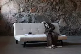Venture Design Sofos lova, Bodil, 180x55 cm, Balta
