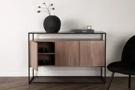 Venture Design Stalas su saugykla Kingsport, 120x80 cm, Riešutas