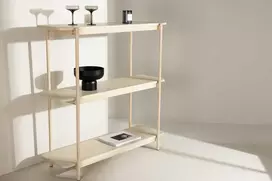 Venture Design Šoninis stalas, Heim lentyna, 120x120 cm, balintas
