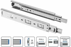Guoliniai bėgeliai GTV Prestige PK-0-H45-300, pilki, 1 pora