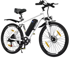 Elektrinis dviratis Hitway BK15, 26", 250W, baltas