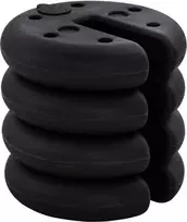 Outsunny Švenčių palapinės svoris, paviljono svoris iki 5kg, HDPE plastikas, juodas, Ø25x6cm