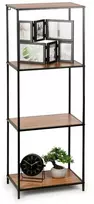 Laisvai pastatoma dekoratyvinė metalinė lentyna Juoda ORION 46x30x130 cm