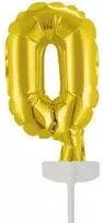 Globos Europe Bv Auksiniai skaičių balionai tortui, 13 cm