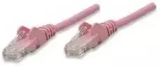 INTELLINET UTP LAN cable, patch, 0.5m, pink, 2xRJ45, 453059
