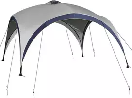 Outsunny Sodo paviljonas, sodo palapinė nuo saulės apsauga - kreminė balta + mėlyna 4 x 4 x 2,5 m