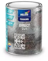 Helios Antikoroziniai dažai TESSAROL DIRECT 3in1 Sidabrinė RAL9006, Spalva: RAL 9006 - Sidabrinė, Pakuotė: 0,75 L