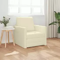 Sofa lova 60cm Kreminė Dirbtinė Oda