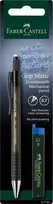 Automatinis pieštukas Faber-Castell Grip-Matic, 0,7 mm rudos spalvos + grafitai B 0,7 mm