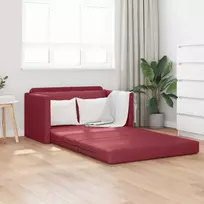 Sofa lova Vyno raudona 124 x 71 x 78 cm Dirbtinė Oda
