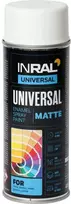 Aerozoliniai universalūs dažai INRAL UNIVERSAL grynai balta RAL9010 matinė 400 ml. 2676049