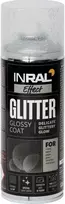 Aerozolinis lakas su blizgučiais INRAL EFFECT GLITTER skaidri sidabro blizgūs 400 ml.