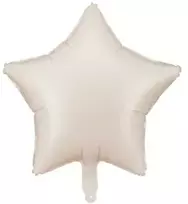 Party Deco Smėlio spalvos žvaigždės formos folijos balionas, 48 cm