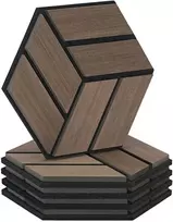 Homestyle4U Akustinės plokštės, 30x26 cm, rudos
