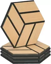 Homestyle4U Akustinės plokštės, 30x26x2 cm, rudos