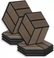 Homestyle4U Akustinės plokštės, 30x26x2 cm, rudos