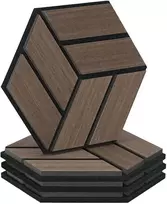 Homestyle4U Akustinės plokštės, 30x26x2 cm, rudos