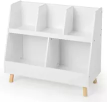 Promotions Vaikų knygų lentyna ir žaislų organizatorius, 80x35.6x71.1 cm, balta