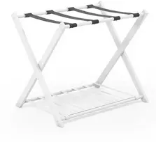 Promotions Sulankstomas lagaminų stovas, 68x45x57 cm, baltas ir juodas