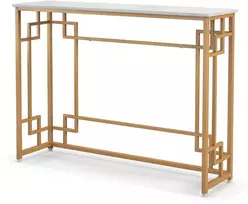 Promotions Konsolės staliukas, 110,5x30,5x81,3 cm, baltos ir auksinės spalvos