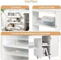 Promotions Sulankstomas siuvimo stalas, 158x50x75 cm, baltas