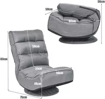 Promotions Sukamasis poilsio sofa-lova, 59x75x83 cm, juoda