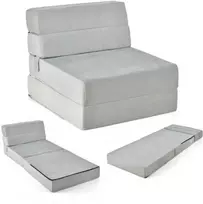 Promotions Trijų dalių sulankstoma sofa-lova, 196,9x73,7x16,5 cm, pilka
