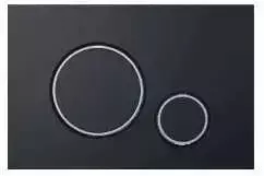 Alca plast AQ.501-30207 / AQUAFORM / OPTIMA CIRCLE / CIRCLE TUALETO MYGTUKAS MATINE Juodas + CHROME / M778