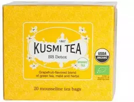 Organic blend of žalias and mate tea Kusmi Tea BB Detox – 20 muslin tea bags