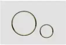 AQ.501-30206 nuleidimo mygtukas / AQUAFORM / OPTIMA CIRCLE / WC mygtukas su apskritimais baltas + auksinis / M775