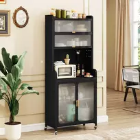Promotions Virtuvės spintelė, 79x37x192 cm, juoda