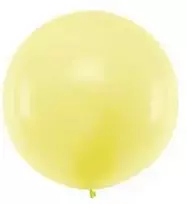 Balionas 1m skersmens geltonas pastelinis
