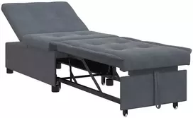 Sofa lova Tamsiai pilka 194 x 67 x 82 cm Aksomas