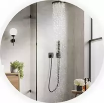 Masterjero BD meno veidrodis Luna apvalus vonios veidrodis su LED apšvietimu, 70 cm skersmens