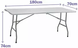 Sulankstomas stalas Marbueno Pilka 70 x 74 x 180 cm