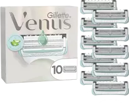 Gillette Venus Satin Care Aloe skutimosi peiliukai gaktoms plaukams, moterims, 10 vnt.