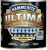 Emaliniai dažai HAMMERITE ULTIMA SMOOTH, blizgūs, pilkos sp., 2,2 l